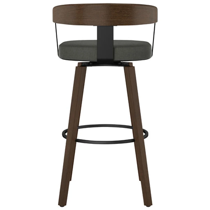 Tabouret de bar contemporain à hauteur de comptoir Cohen - Anthracite/Brun