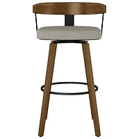 Cohen Contemporary Counter Height Barstool - Beige Grey Bouclé/Light Brown