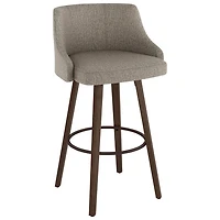 Ramon Traditional Counter Height Barstool - Beige Brown Woven/Brown