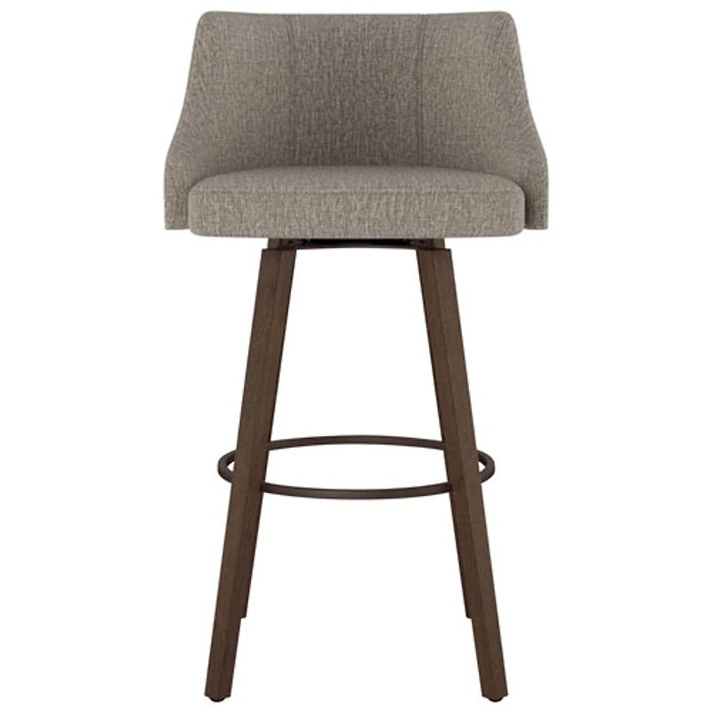Ramon Traditional Counter Height Barstool - Beige Brown Woven/Brown