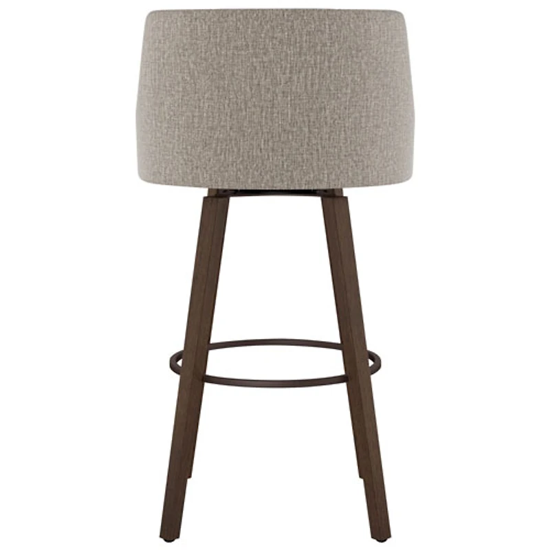 Ramon Traditional Counter Height Barstool - Beige Brown Woven/Brown