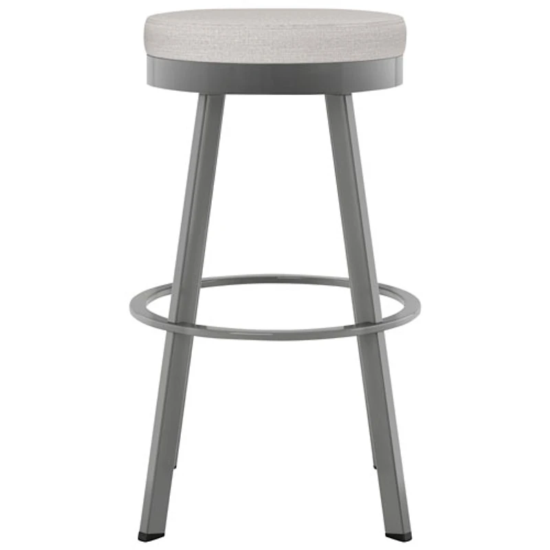 Tabouret de bar moderne à hauteur de bar en polyester Swice - Gris pâle/Gris métallique