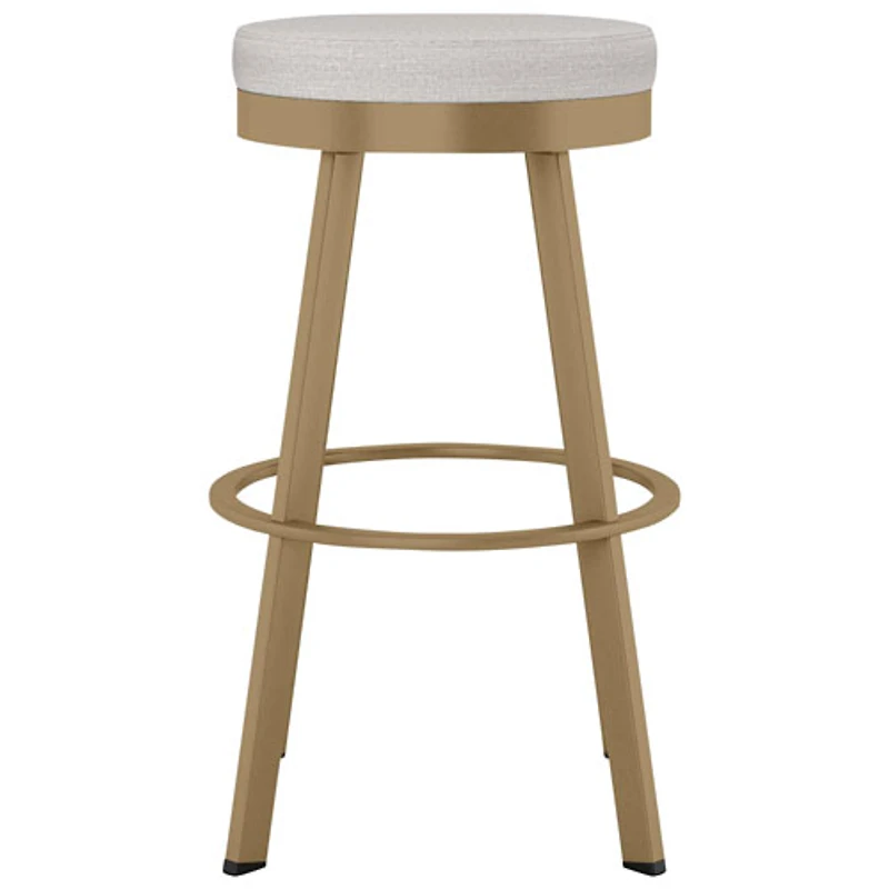 Swice Modern Polyester Bar Height Barstool - Light Grey/Golden