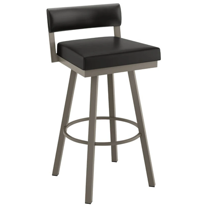 Travis Contemporary Counter Height Barstool - Black/Grey