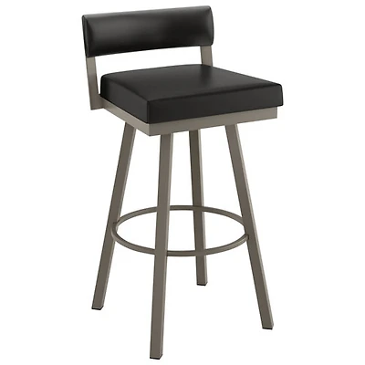 Travis Contemporary Counter Height Barstool - Black/Grey