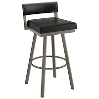 Travis Contemporary Counter Height Barstool - Black/Grey