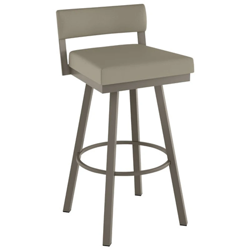 Tabouret de bar contemporain à hauteur de bar Travis - Grège/Gris