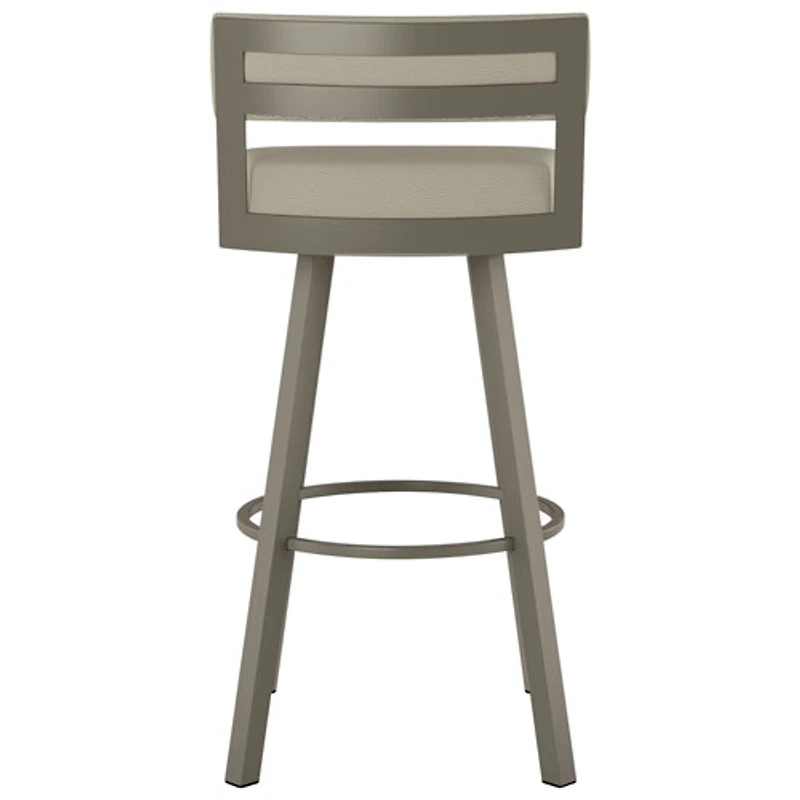 Tabouret de bar contemporain à hauteur de bar Travis - Grège/Gris
