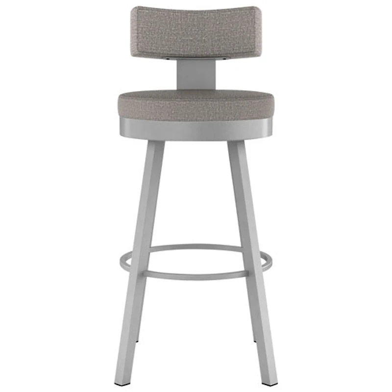 Morgan Contemporary Polyester Counter Height Barstool - Silver Grey/Shiny Grey