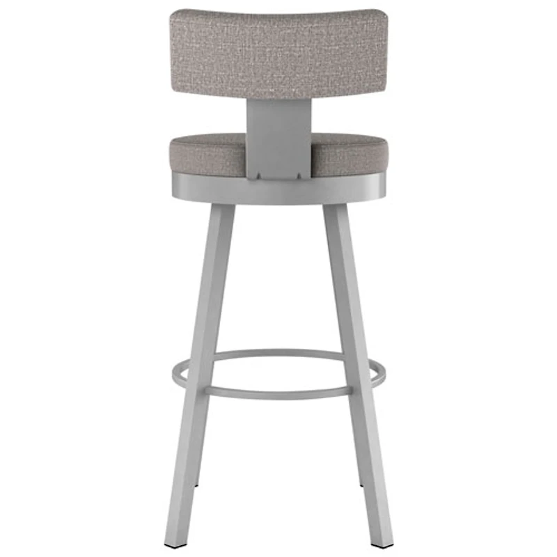 Morgan Contemporary Polyester Counter Height Barstool - Silver Grey/Shiny Grey