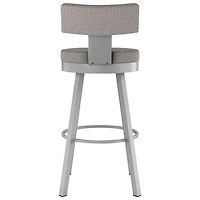 Morgan Contemporary Polyester Counter Height Barstool - Silver Grey/Shiny Grey