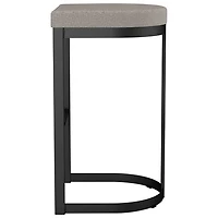 Lester Contemporary Bar Height Barstool - Grey and Beige/Black