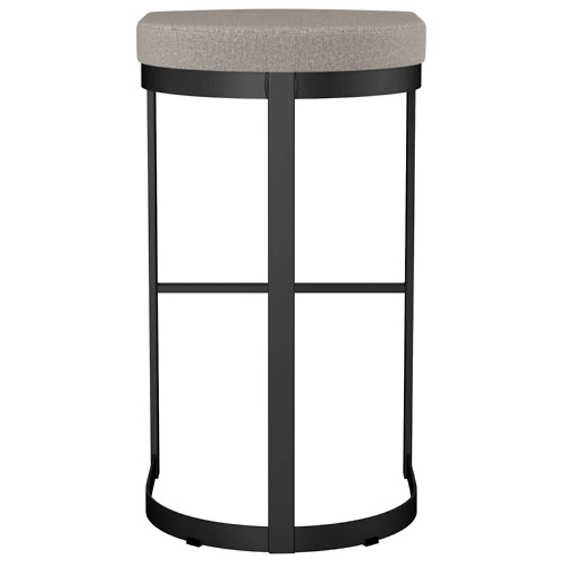 Lester Contemporary Bar Height Barstool - Grey and Beige/Black