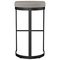 Lester Contemporary Bar Height Barstool - Grey and Beige/Black