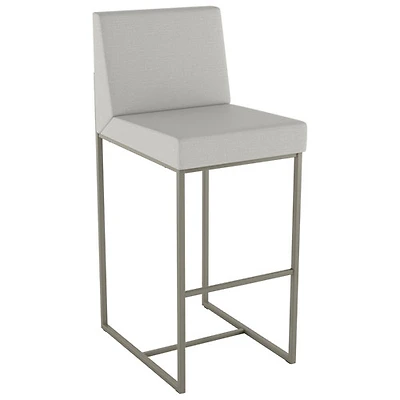 Tabouret de bar traditionnel à hauteur de bar Derry - Gris pâle/Gris