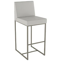 Tabouret de bar traditionnel à hauteur de bar Derry - Gris pâle/Gris