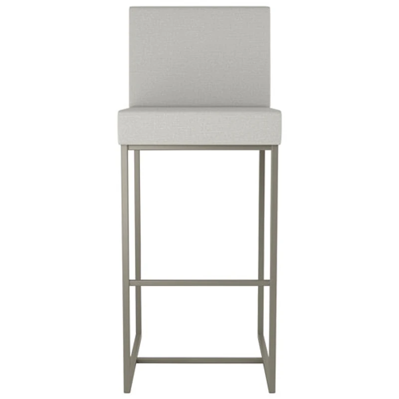 Tabouret de bar traditionnel à hauteur de bar Derry - Gris pâle/Gris