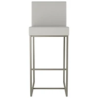 Tabouret de bar traditionnel à hauteur de bar Derry - Gris pâle/Gris