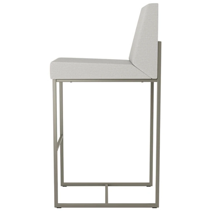 Tabouret de bar traditionnel à hauteur de bar Derry - Gris pâle/Gris