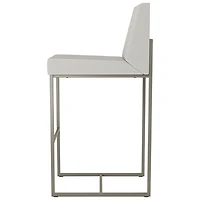 Tabouret de bar traditionnel à hauteur de bar Derry - Gris pâle/Gris