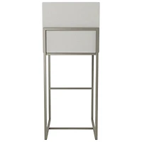 Tabouret de bar traditionnel à hauteur de bar Derry - Gris pâle/Gris
