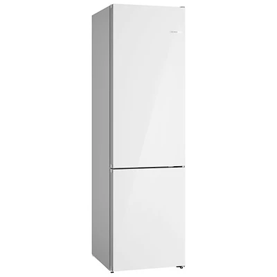Bosch 25" 12.8 Cu. Ft. Bottom Freezer Refrigerator with Water Dispenser (B24CB80ESW) - White Glass