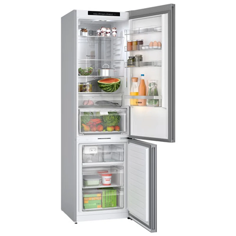Réfrigérateur à congélateur inférieur 12,8 pi³ 25 po avec distributeur d'eau de Bosch (B24CB80ESW) - Verre blanc