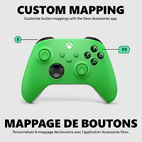 Manette sans fil XBOX pour XBOX Series X|S/XBOX One/Windows - Vert vélocité