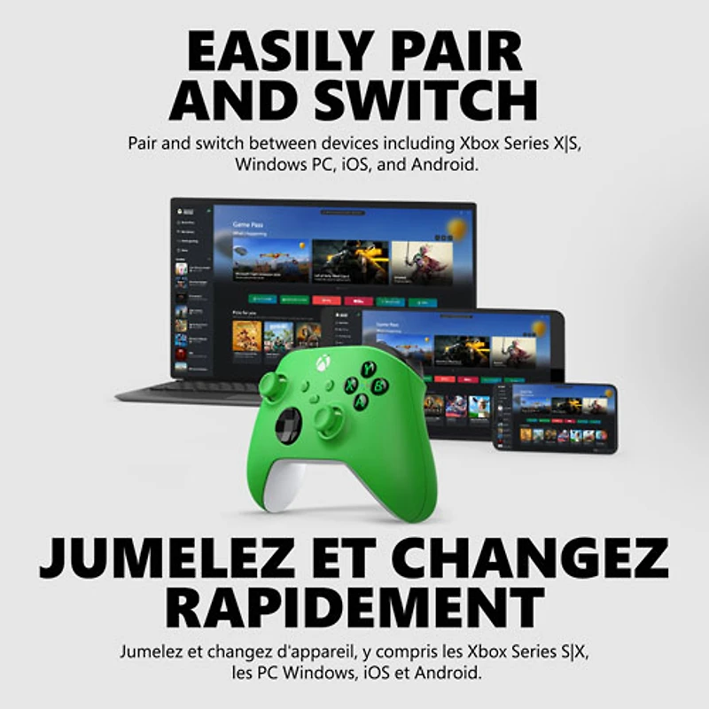 Manette sans fil XBOX pour XBOX Series X|S/XBOX One/Windows - Vert vélocité