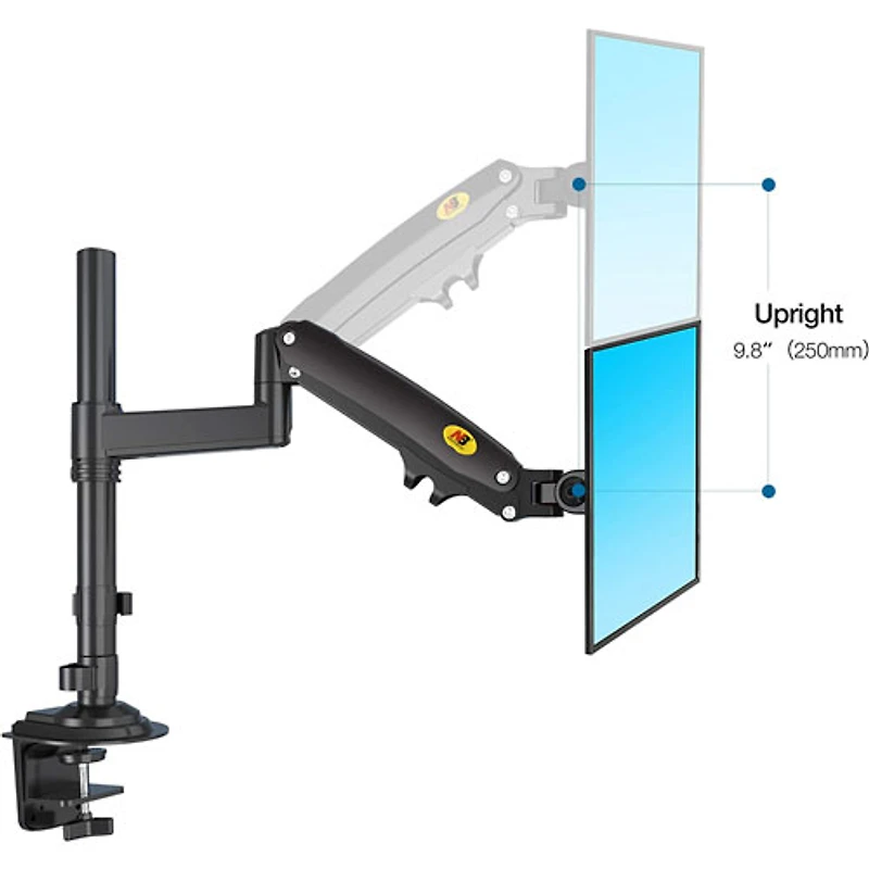 Support inclinable pour moniteur de bureau H100 de 22 à 35 po de North Bayou - Noir