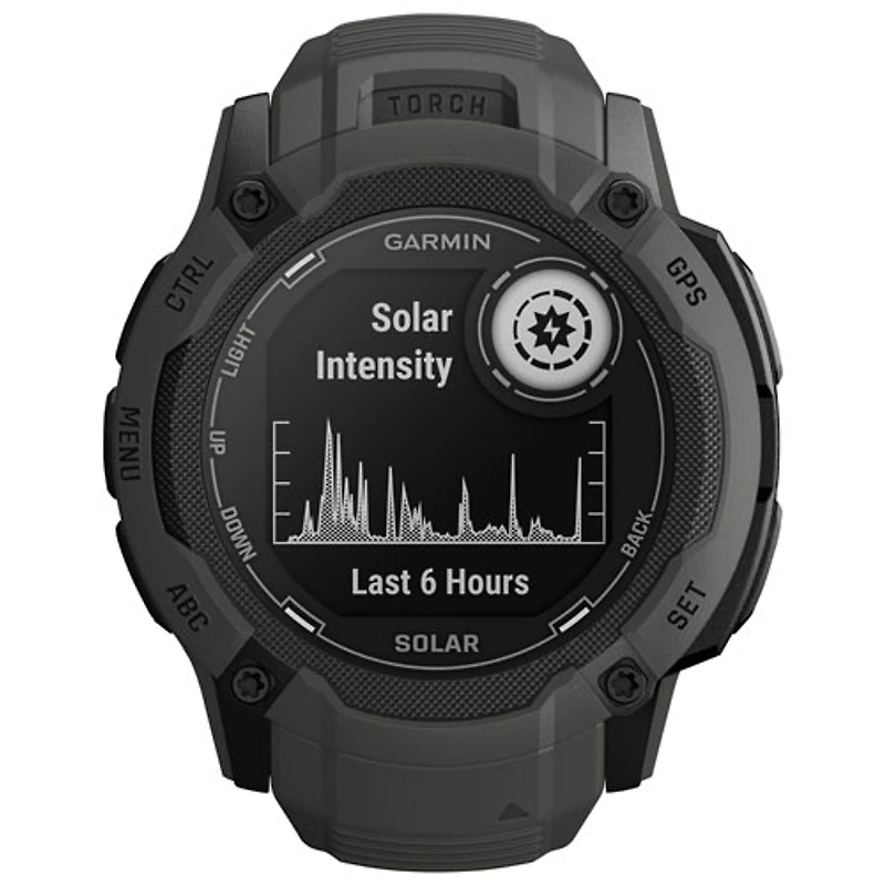 Montre intelligente multisport Bluetooth de 53 mm Instinct 2X Solar de Garmin - Graphite