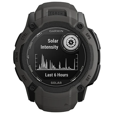 Montre intelligente multisport Bluetooth de 53 mm Instinct 2X Solar de Garmin - Graphite