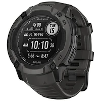 Montre intelligente multisport Bluetooth de 53 mm Instinct 2X Solar de Garmin - Graphite