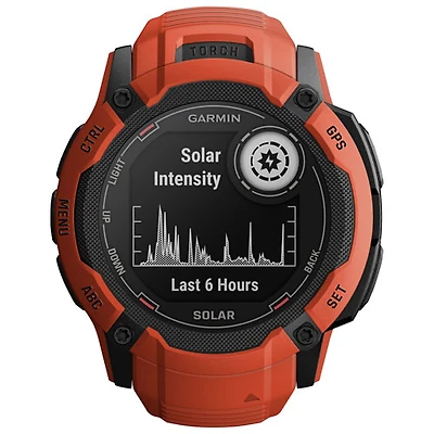 Garmin Instinct 2X Solar 53mm Bluetooth Mutlisport Smartwatch - Flame Red