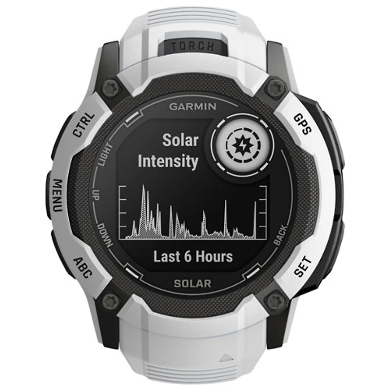 Garmin Instinct 2X Solar 53mm Bluetooth Mutlisport Smartwatch - Whitestone