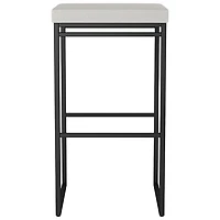 Tabouret de bar contemporain à hauteur de bar Easy - Gris tissé/Noir