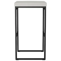 Tabouret de bar contemporain à hauteur de bar Easy - Gris tissé/Noir