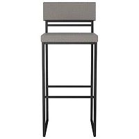 Everly Contemporary Counter Height Barstool - Silver Grey/Black