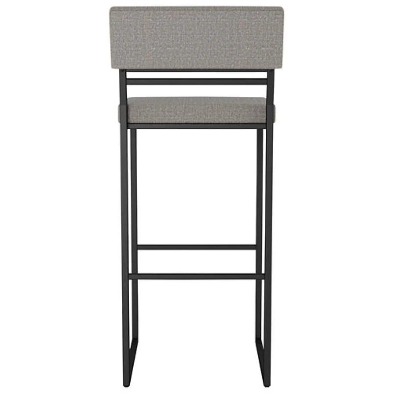 Everly Contemporary Counter Height Barstool - Silver Grey/Black