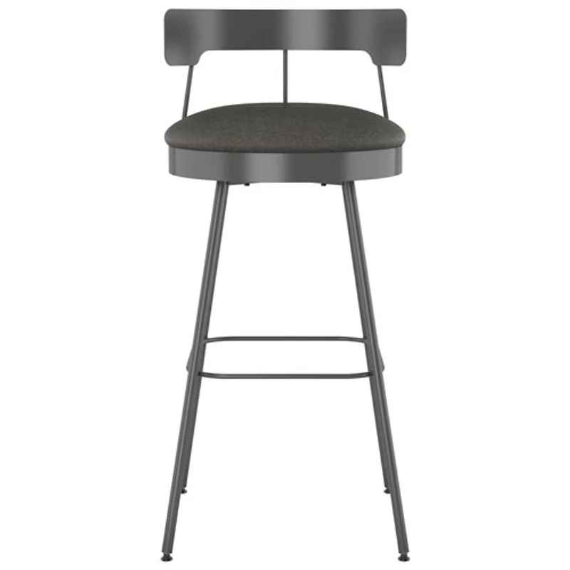 Tabouret de bar contemporain à hauteur de comptoir Monza - Gris foncé/Gris foncé
