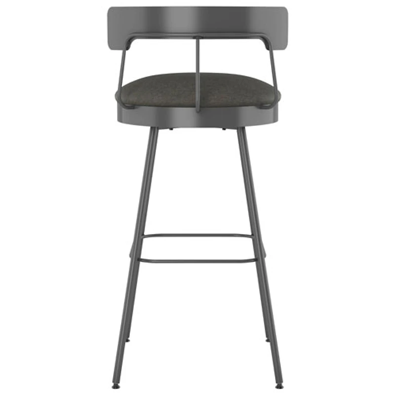 Tabouret de bar contemporain à hauteur de comptoir Monza - Gris foncé/Gris foncé