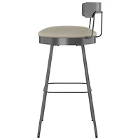 Monza Contemporary Counter Height Barstool - Greige/Dark Grey