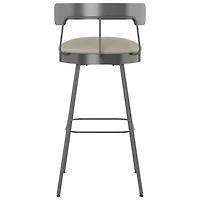 Monza Contemporary Counter Height Barstool - Greige/Dark Grey