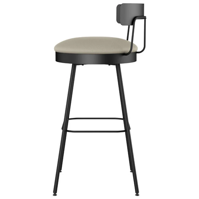 Monza Contemporary Bar Height Barstool - Greige/Black