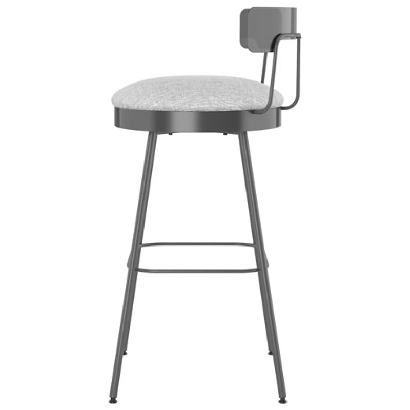 Monza Contemporary Bar Height Barstool - Grey White/Dark Grey
