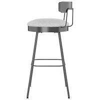 Monza Contemporary Bar Height Barstool - Grey White/Dark Grey