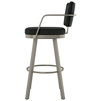 Thea Rustic Country Counter Height Barstool - Black/Grey