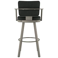 Thea Rustic Country Counter Height Barstool - Black/Grey
