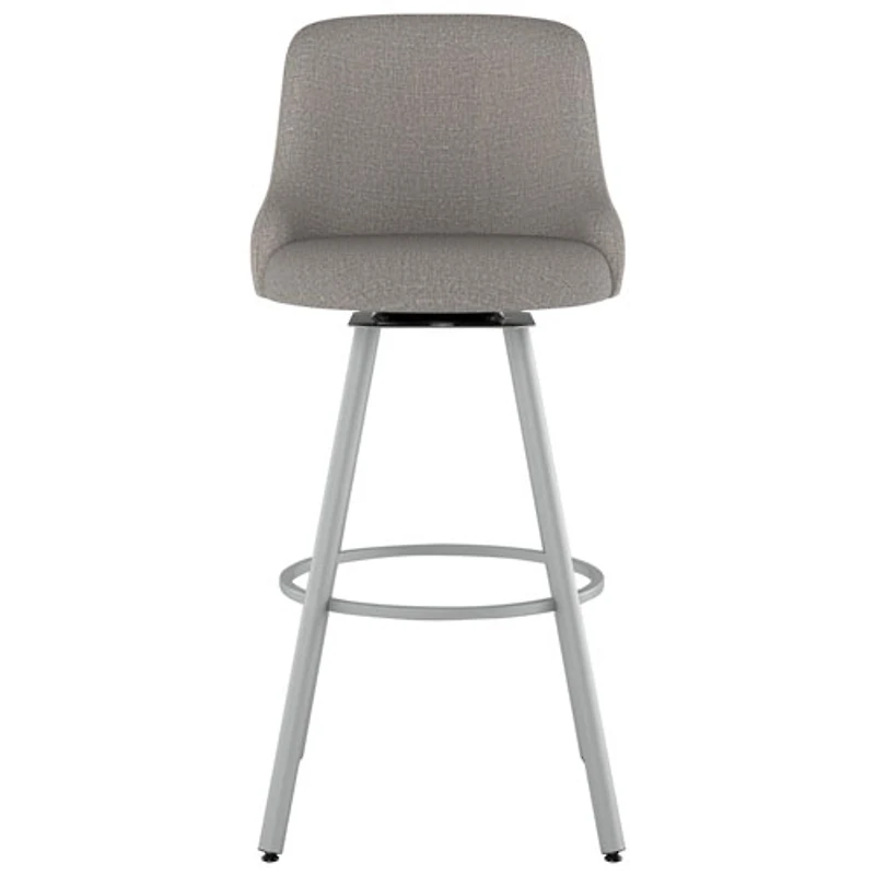 Kelsea Traditional Counter Height Barstool - Silver Grey/Shiny Grey