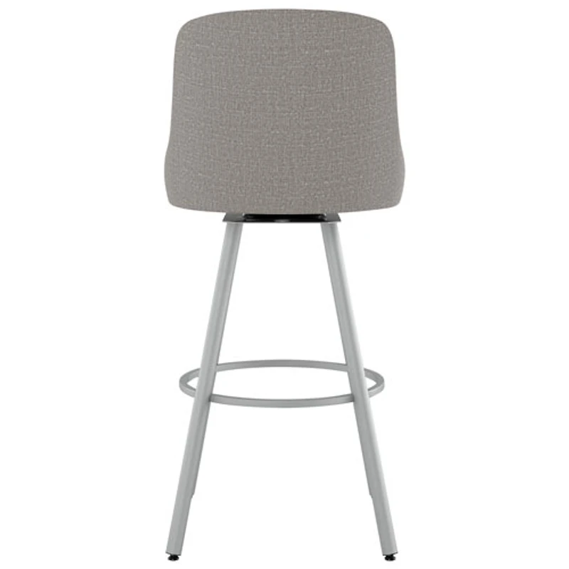 Kelsea Traditional Counter Height Barstool - Silver Grey/Shiny Grey